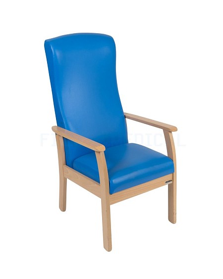 Blue High Backed Chair